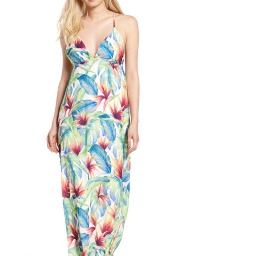 Show Me Your Mumu Amal Maxi Dress Palm Flings Sz S